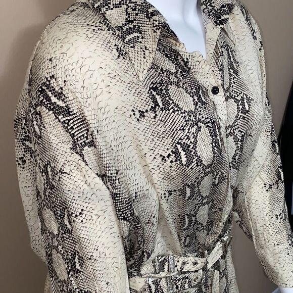 Fashion Nova Going Big Snake Corset Shirt Dress - Size 1X - Picture 8 of 14